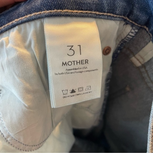 MOTHER The Stunner Ankle Step Fray Jeans Helter Skelter wash Sz‎ 31 - Picture 12 of 15